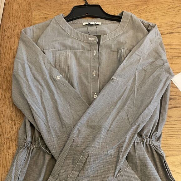 RUE58 GREY AND WHITE SHIRTDRESS.  NEW - Picture 10 of 14